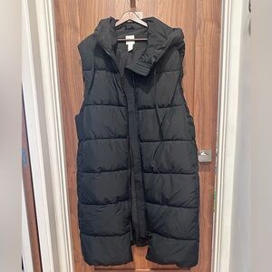 H&M Classic Black Vest - Duster Legnth